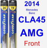 Front Wiper Blade Pack for 2014 Mercedes-Benz CLA45 AMG - Hybrid