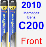 Front Wiper Blade Pack for 2010 Mercedes-Benz C200 - Hybrid