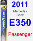 Passenger Wiper Blade for 2011 Mercedes-Benz E350 - Hybrid