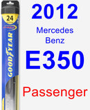 Passenger Wiper Blade for 2012 Mercedes-Benz E350 - Hybrid