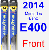 Front Wiper Blade Pack for 2014 Mercedes-Benz E400 - Hybrid