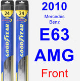 Front Wiper Blade Pack for 2010 Mercedes-Benz E63 AMG - Hybrid