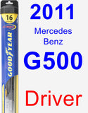 Driver Wiper Blade for 2011 Mercedes-Benz G500 - Hybrid