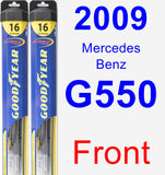 Front Wiper Blade Pack for 2009 Mercedes-Benz G550 - Hybrid