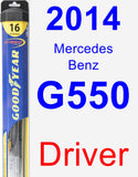 Driver Wiper Blade for 2014 Mercedes-Benz G550 - Hybrid