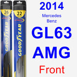 Front Wiper Blade Pack for 2014 Mercedes-Benz GL63 AMG - Hybrid