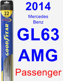 Passenger Wiper Blade for 2014 Mercedes-Benz GL63 AMG - Hybrid