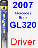 Driver Wiper Blade for 2007 Mercedes-Benz GL320 - Hybrid