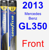 Front Wiper Blade Pack for 2013 Mercedes-Benz GL350 - Hybrid