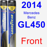 Front Wiper Blade Pack for 2014 Mercedes-Benz GL450 - Hybrid