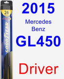 Driver Wiper Blade for 2015 Mercedes-Benz GL450 - Hybrid