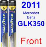 Front Wiper Blade Pack for 2011 Mercedes-Benz GLK350 - Hybrid