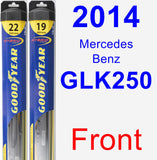 Front Wiper Blade Pack for 2014 Mercedes-Benz GLK250 - Hybrid