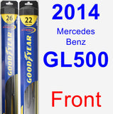 Front Wiper Blade Pack for 2014 Mercedes-Benz GL500 - Hybrid