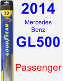 Passenger Wiper Blade for 2014 Mercedes-Benz GL500 - Hybrid