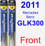 Front Wiper Blade Pack for 2011 Mercedes-Benz GLK300 - Hybrid