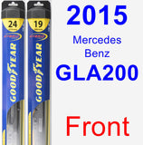 Front Wiper Blade Pack for 2015 Mercedes-Benz GLA200 - Hybrid