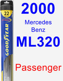 Passenger Wiper Blade for 2000 Mercedes-Benz ML320 - Hybrid