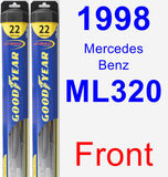 Front Wiper Blade Pack for 1998 Mercedes-Benz ML320 - Hybrid