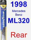 Rear Wiper Blade for 1998 Mercedes-Benz ML320 - Hybrid