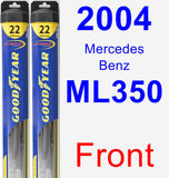 Front Wiper Blade Pack for 2004 Mercedes-Benz ML350 - Hybrid