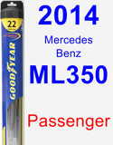 Passenger Wiper Blade for 2014 Mercedes-Benz ML350 - Hybrid