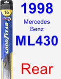 Rear Wiper Blade for 1998 Mercedes-Benz ML430 - Hybrid