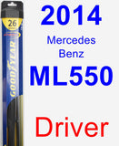 Driver Wiper Blade for 2014 Mercedes-Benz ML550 - Hybrid