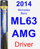 Driver Wiper Blade for 2014 Mercedes-Benz ML63 AMG - Hybrid