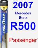 Passenger Wiper Blade for 2007 Mercedes-Benz R500 - Hybrid