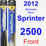 Front Wiper Blade Pack for 2012 Mercedes-Benz Sprinter 2500 - Hybrid