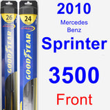 Front Wiper Blade Pack for 2010 Mercedes-Benz Sprinter 3500 - Hybrid