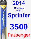 Passenger Wiper Blade for 2014 Mercedes-Benz Sprinter 3500 - Hybrid