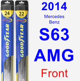 Front Wiper Blade Pack for 2014 Mercedes-Benz S63 AMG - Hybrid