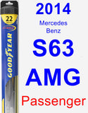 Passenger Wiper Blade for 2014 Mercedes-Benz S63 AMG - Hybrid