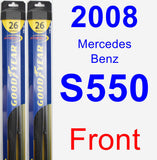 Front Wiper Blade Pack for 2008 Mercedes-Benz S550 - Hybrid