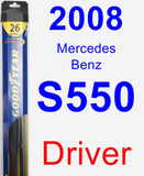 Driver Wiper Blade for 2008 Mercedes-Benz S550 - Hybrid