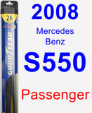 Passenger Wiper Blade for 2008 Mercedes-Benz S550 - Hybrid