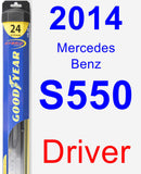 Driver Wiper Blade for 2014 Mercedes-Benz S550 - Hybrid