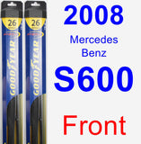 Front Wiper Blade Pack for 2008 Mercedes-Benz S600 - Hybrid