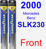 Front Wiper Blade Pack for 2000 Mercedes-Benz SLK230 - Hybrid