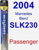 Passenger Wiper Blade for 2004 Mercedes-Benz SLK230 - Hybrid