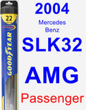 Passenger Wiper Blade for 2004 Mercedes-Benz SLK32 AMG - Hybrid