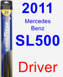 Driver Wiper Blade for 2011 Mercedes-Benz SL500 - Hybrid