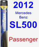 Passenger Wiper Blade for 2012 Mercedes-Benz SL500 - Hybrid