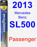 Passenger Wiper Blade for 2013 Mercedes-Benz SL500 - Hybrid