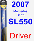 Driver Wiper Blade for 2007 Mercedes-Benz SL550 - Hybrid