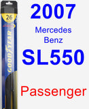 Passenger Wiper Blade for 2007 Mercedes-Benz SL550 - Hybrid