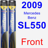 Front Wiper Blade Pack for 2009 Mercedes-Benz SL550 - Hybrid