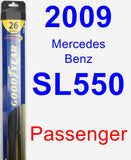 Passenger Wiper Blade for 2009 Mercedes-Benz SL550 - Hybrid